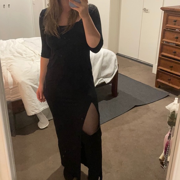 Lovely soft mid sleeve stretch maxy dress medium - Picture 7 of 7